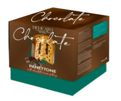 Десерт панеттоне Delicato Italiano с шоколадным кремом и шоколадной глазурью 750 г