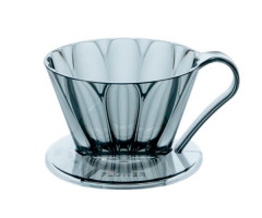 Пуровер CAFEC пластиковый Tritan Flower Dripper Oval 101 Clear Black на 1-2 чашки