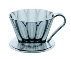 Пуровер CAFEC пластиковый Tritan Flower Dripper Oval 102 Clear Black на 3-5 чашек