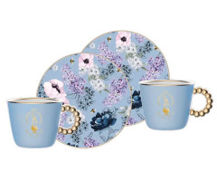 Набор чашек с блюдцем Bialetti Bridgerton 2 шт 80 мл