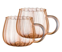 Набор чашек с ручками Ardesto Golden Moon AR2635BGG 2 шт 350 мл