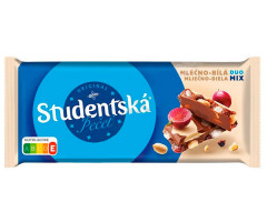 Молочно-белый шоколад Studentska Duomix Mlecno-Bila 170 г
