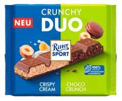 Молочный шоколад Ritter Sport Какао-крем и фундук с печеньем 218 г