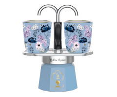 Гейзерная кофеварка Bialetti x Bridgerton Set Mini Express на 2 чашки 90 мл