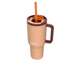 Термокружка Kambukka Rio Almond Dream бежево-коричневая 950 мл