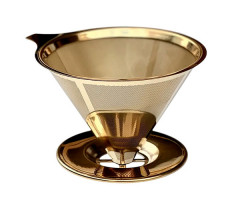 Воронка для пуровера VD Coffee золотистая на 4 порции