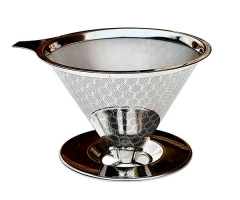 Воронка для пуровера VD Coffee серебристая на 4 порции