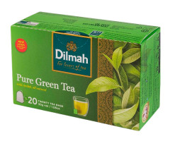 Зеленый чай Dilmah Pure Green в пакетиках 20 шт