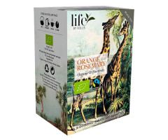 Черный чай Life by Follis Апельсин-Розмарин органический в пакетиках 20х1,8 г