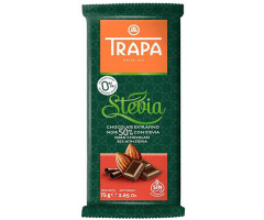Черный шоколад Trapa Stevia 50% 75 г - фото-1