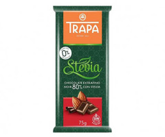 Черный шоколад Trapa Stevia 80% 75 г - фото-1
