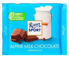 Молочный шоколад Ritter Sport Альпийское молоко 30% какао 100 г - фото-1