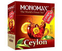 Черный чай Мономах Ceylon Tea в пакетиках 100 шт