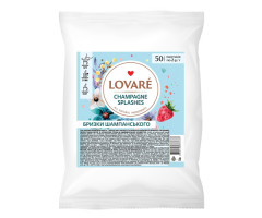 Купаж черного и зеленого чая Lovare Брызги Шампанского в пакетиках 50 шт - фото-1