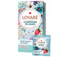 Купаж черного и зеленого чая Lovare Брызги Шампанского в пакетиках 24 шт - фото-1