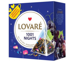Купаж черного и зеленого чая Lovare 1001 Ночь в пирамидках 15 шт - фото-1