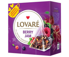 Купаж цветочного и ягодного чая Lovare Ягодный Джем в пирамидках 15 шт - фото-1