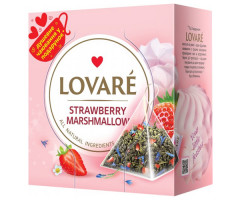 Зеленый чай Lovare Клубничный Зефир в пирамидках 25 шт - фото-1