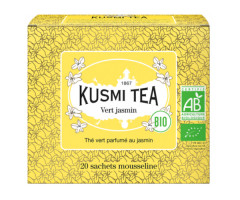 Зеленый чай органический Kusmi Tea Jasmine в пакетиках 20 шт - фото-1