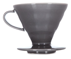 Пуровер Hario керамика V60 GREY Model на 1-4 чашки (3VDC-02-GR-UEX) - фото-1