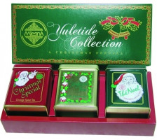 Набор черного чая Праздничная коллекция из 3х видов Млесна ж/б 300 г - фото-1