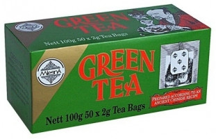 Зеленый чай в пакетиках Млесна картон 100 г
