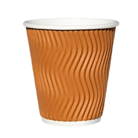 Стакан бумажный гофра рифленый 110 мл - 25 шт - фото-1