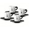 Набор чашек с блюдцем Bialetti Black and White 4 шт 75 мл