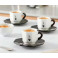 Набор чашек с блюдцем Bialetti Black and White 4 шт 75 мл купить