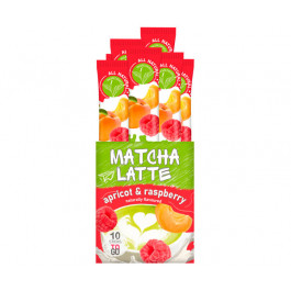 Японський чай матча G'tea Matcha Latte Apricot&Raspberry у стіках 10 шт