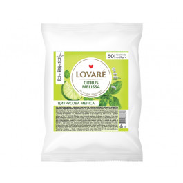 Купаж зеленого та трав'яного чаю Lovare Цитрус Меліса в пакетиках 50 шт