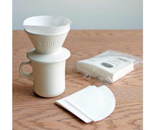 Паперові фільтри Kinto Slow Coffee Style білі на 4 чашки 60 шт - фото-2
