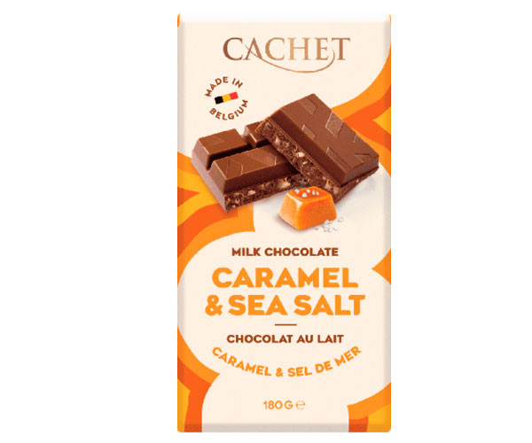 Молочный шоколад Cachet Карамель и Морская Соль 180 г