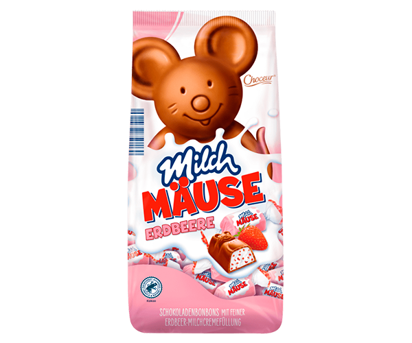 Шоколадні цукерки Choceur Milch Mause з полуницею 210 г - фото-1