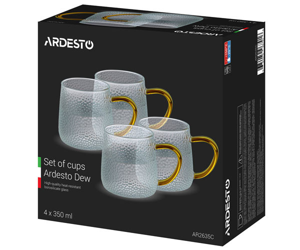 Набір чашок Ardesto Dew AR2635C 4 шт. 350 мл - фото-2