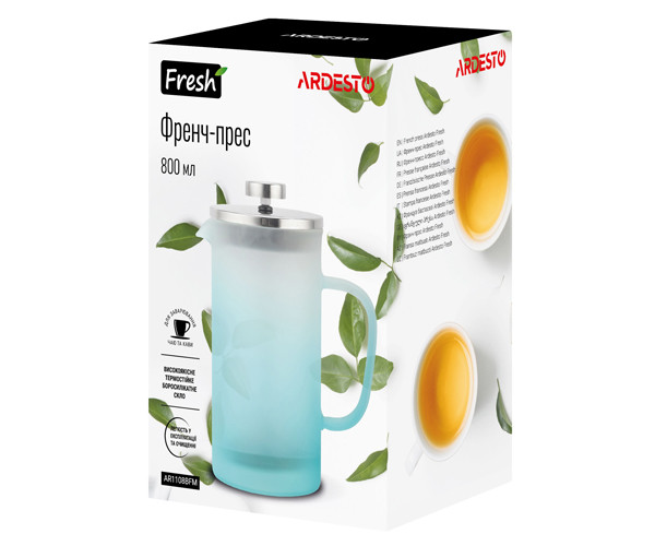 Френч-прес Ardesto Fresh блакитний AR1108BFM 800 мл - фото-3