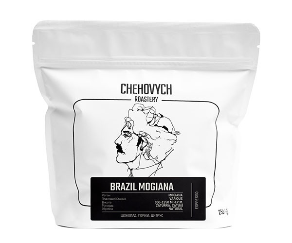 Кава Chehovych Brazil Mogiana у зернах 250 г - фото-1