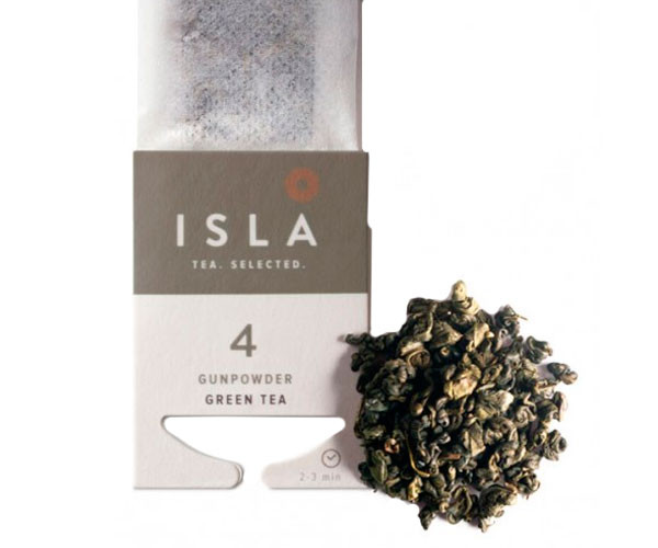 Зелений чай ISLA №4 Ганпаудер у пакетиках 10х4 г - фото-1