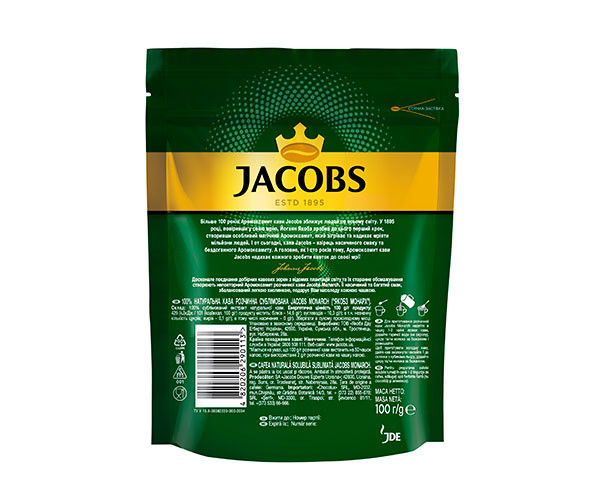 Кофе Jacobs Monarch растворимый м/у 100 г купить