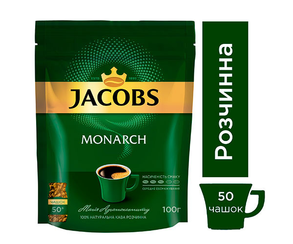 Кофе Jacobs Monarch растворимый м/у 100 г фото