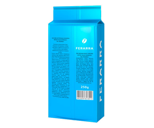 Кофе Ferarra Blue Espresso молотый 250 г фото