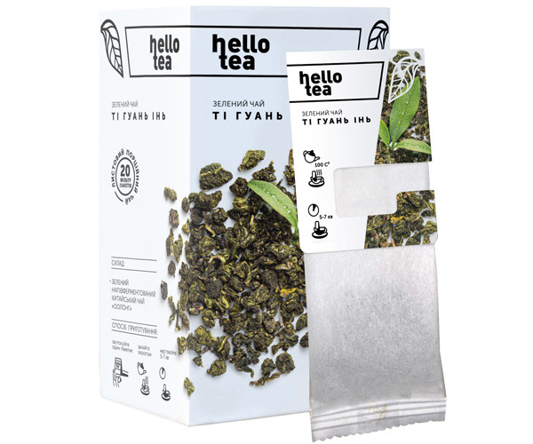 Зелений чай Hello Tea Ті Гуань Інь фільтр-пак 20 шт - фото-1