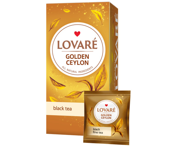 Чорний чай Lovare Цейлонський у пакетиках 24 шт - фото-2