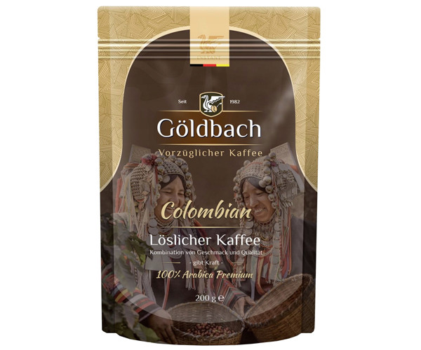 Кава Goldbach Colombian розчинна м/в 200 г - фото-1