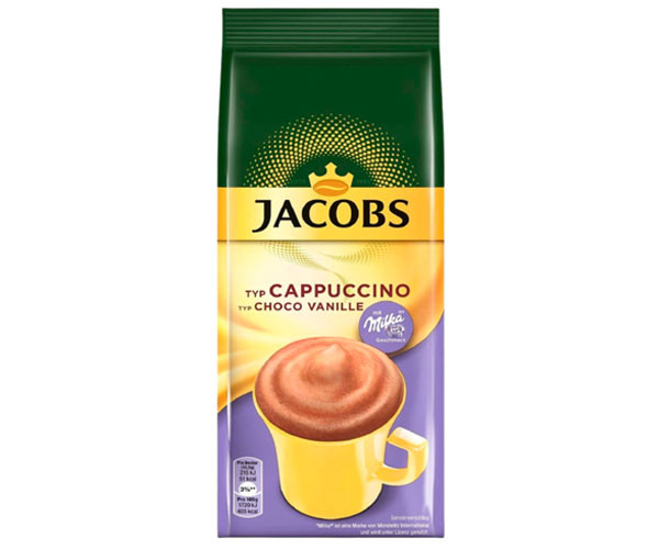 Розчинний капучіно Jacobs Milka Cappuccino Choco Vanille 500 г - фото-1