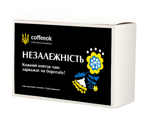 Зелений чай Coffeeok Незалежність у пакетиках 25 шт - фото-1