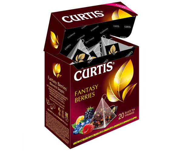 Чорний чай Curtis Fantasy Berries у пірамідках 20 шт - фото-3