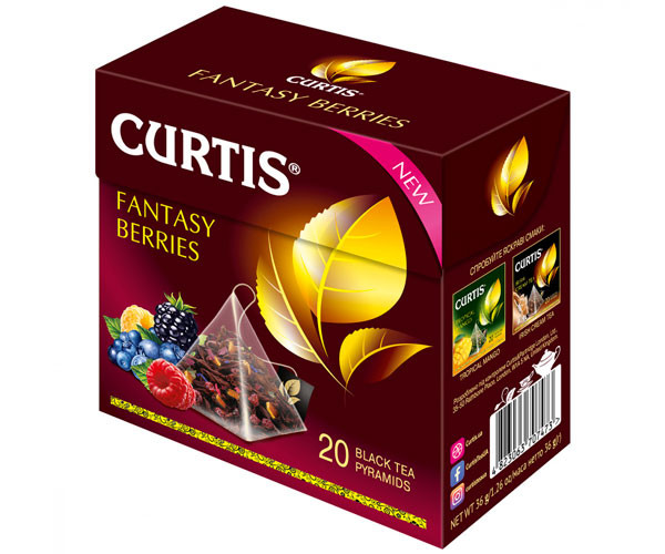Чорний чай Curtis Fantasy Berries у пірамідках 20 шт - фото-2