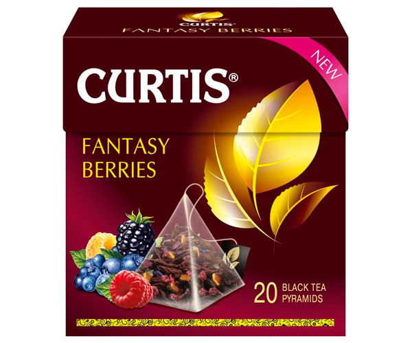 Чорний чай Curtis Fantasy Berries у пірамідках 20 шт - фото-1