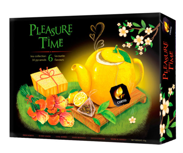 Набір чаю Curtis Assorti Tea Collection Pleasure Time у пірамідках 30 шт - фото-1
